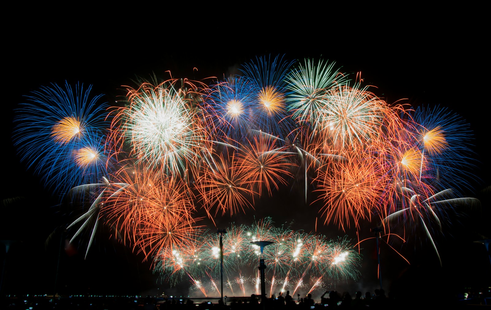 fireworks during night